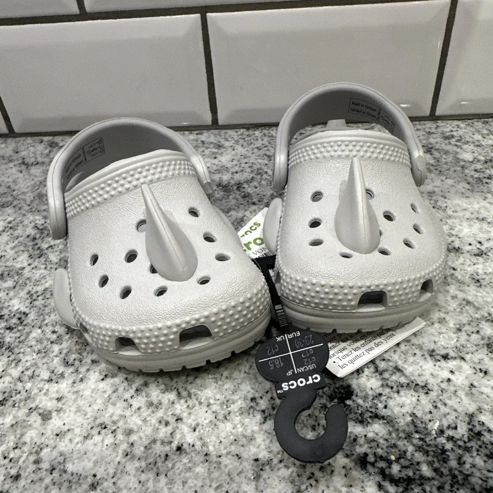 Crocs Classic I AM Shark Clog K Atmosphere Preschool 4‎ C Sandal 210011-1FT New